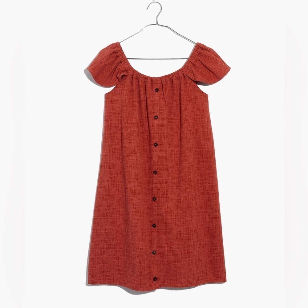 Madewell Texture & Thread Off Shoulder Dress (Med)